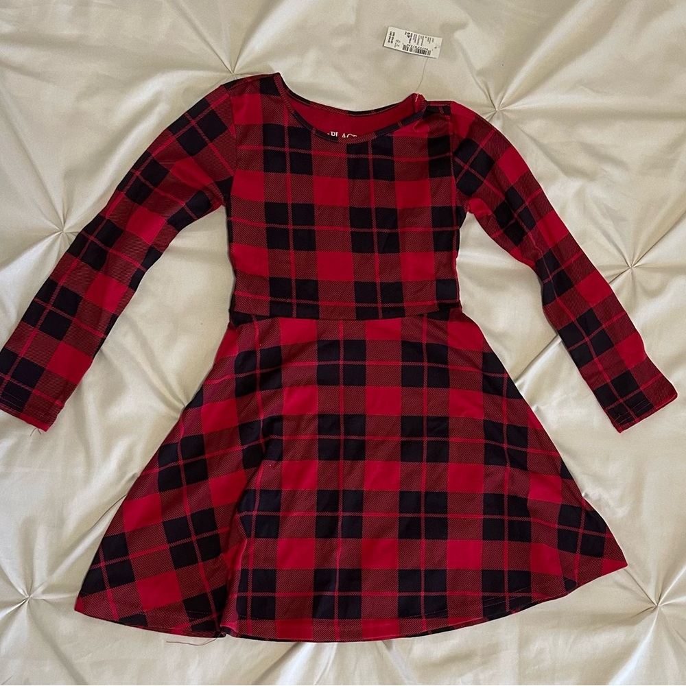 Children’s Place Red and Black Plaid Kids Dress